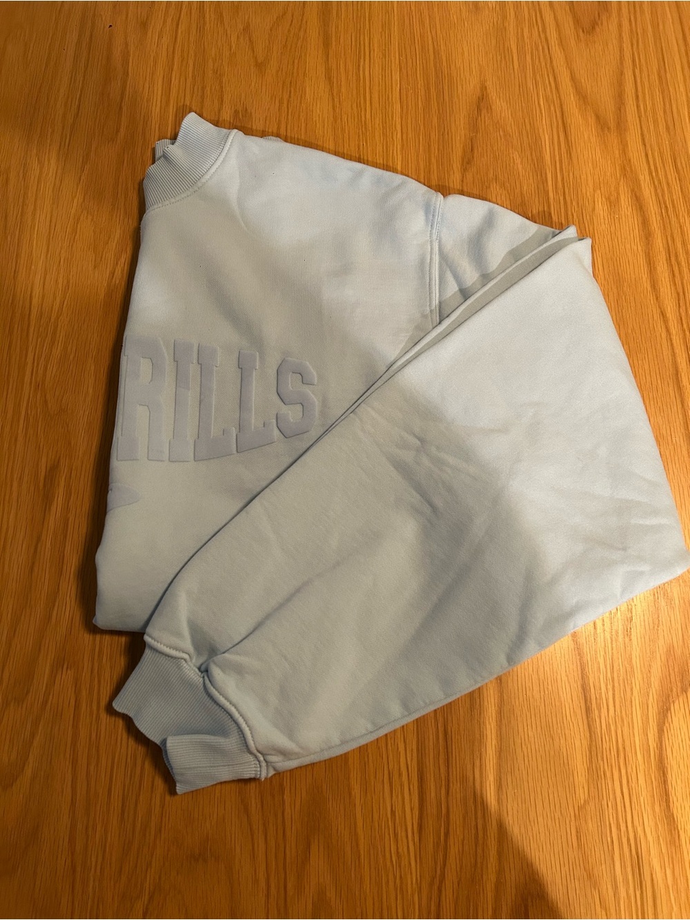 Daily Drills Oversized Vintage Crew - Powder Blue w/ Monochrome Patch M/L NWOT